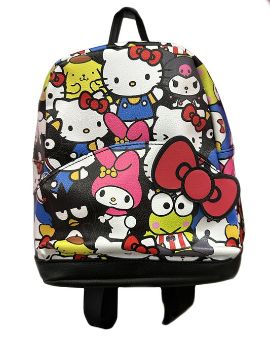 KItty And Friends Faux Leather 10In Backpack