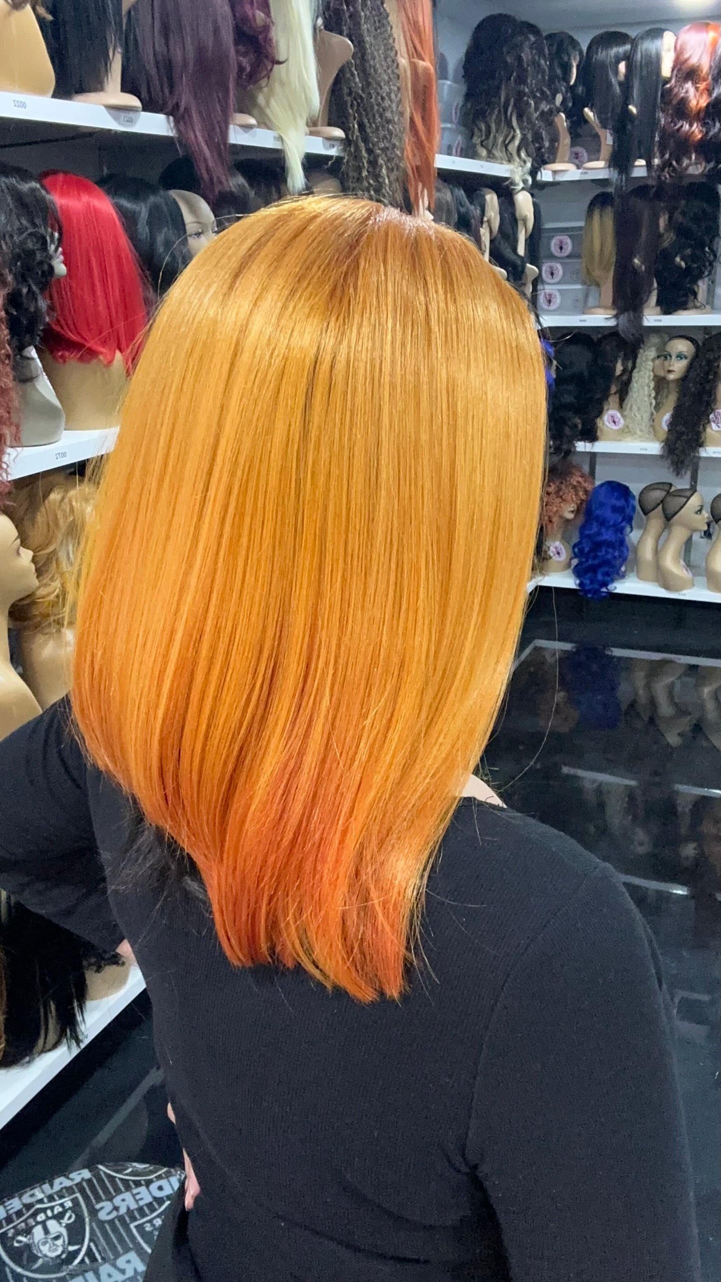 #113 Tokyo - Middle Part Lace Front Wig - Color ORANGE