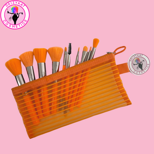 Neon Orange Brush Set