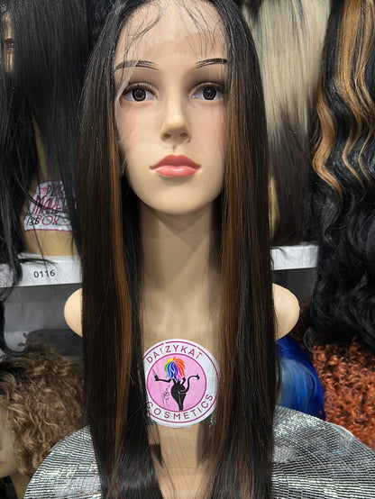 #131 Mia - Deep Middle Part Lace Front Wig - Brown 26in