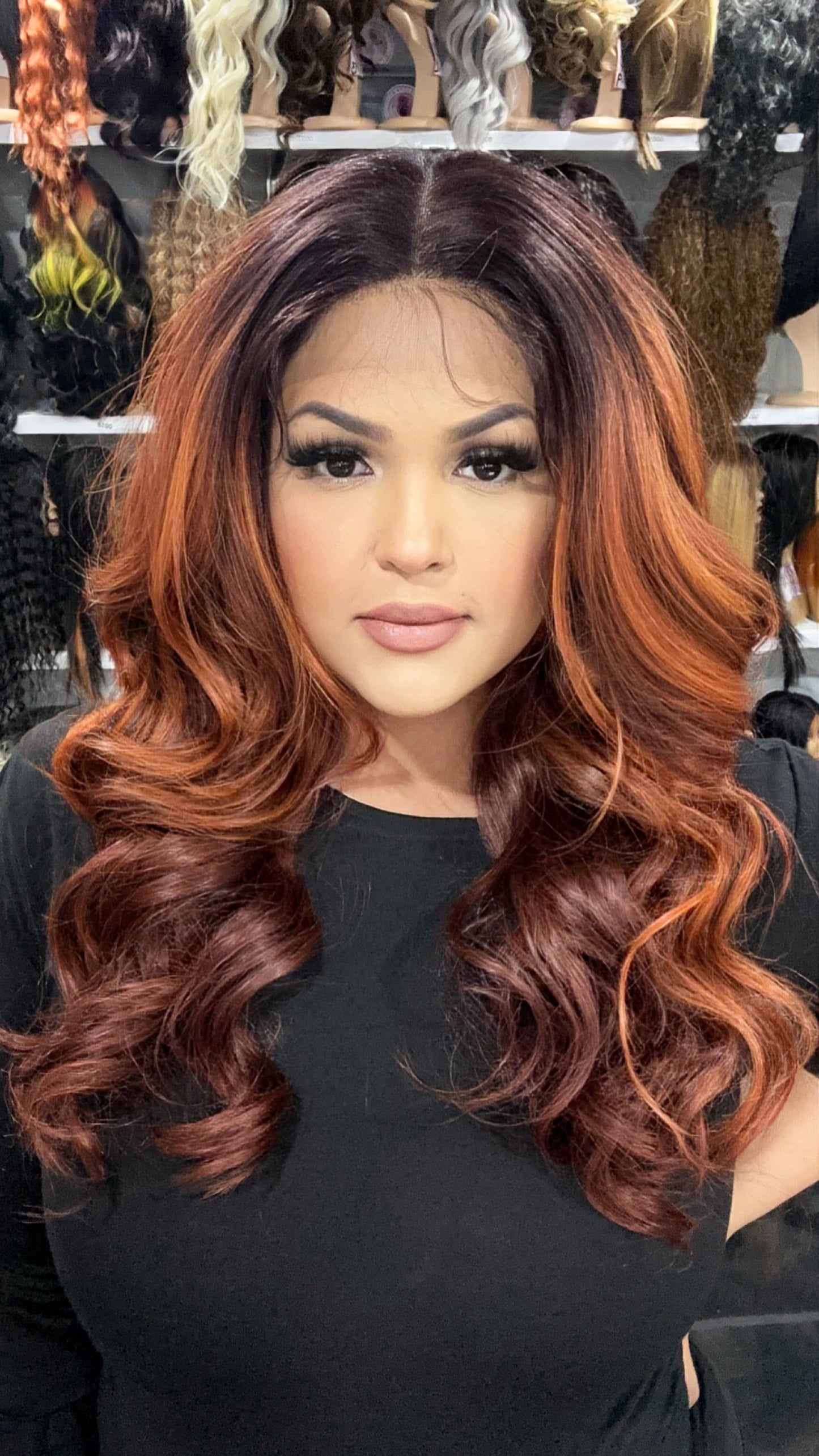 #29 Taylor - 13x7 HD Full Lace Front Free Parting Wig -Copper 24in