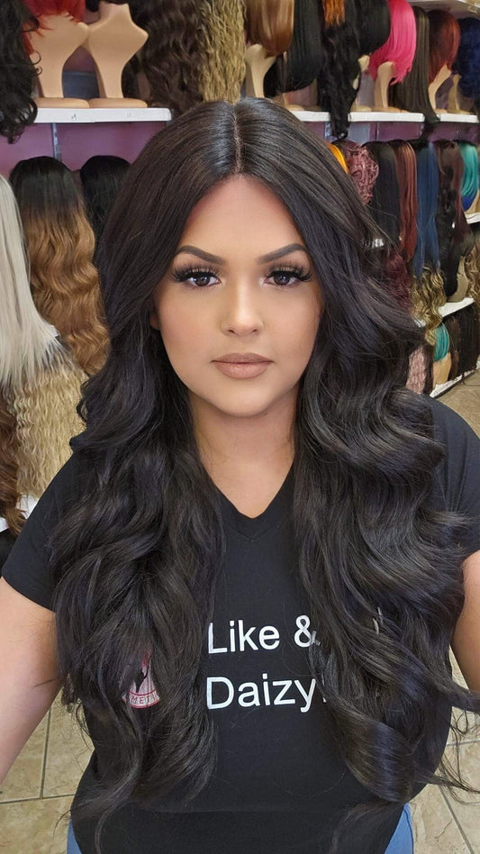 #139 Nadia - Middle Part Lace Front Wig Human Hair Blend- 2