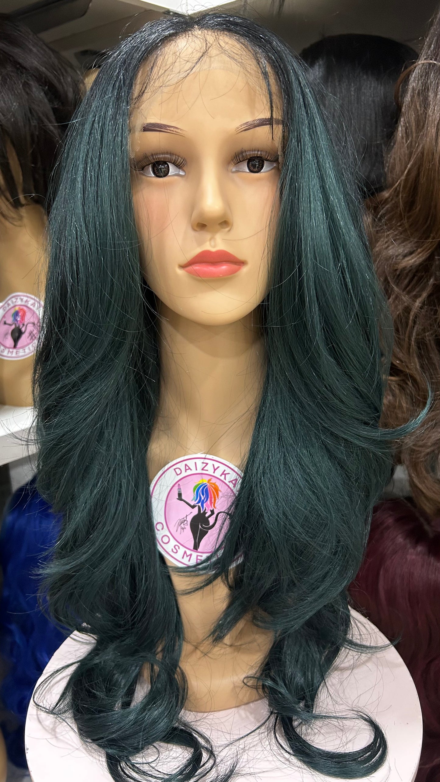 #25 Joey - 13x7 HD Full Lace Front Free Parting Wig - GREEN