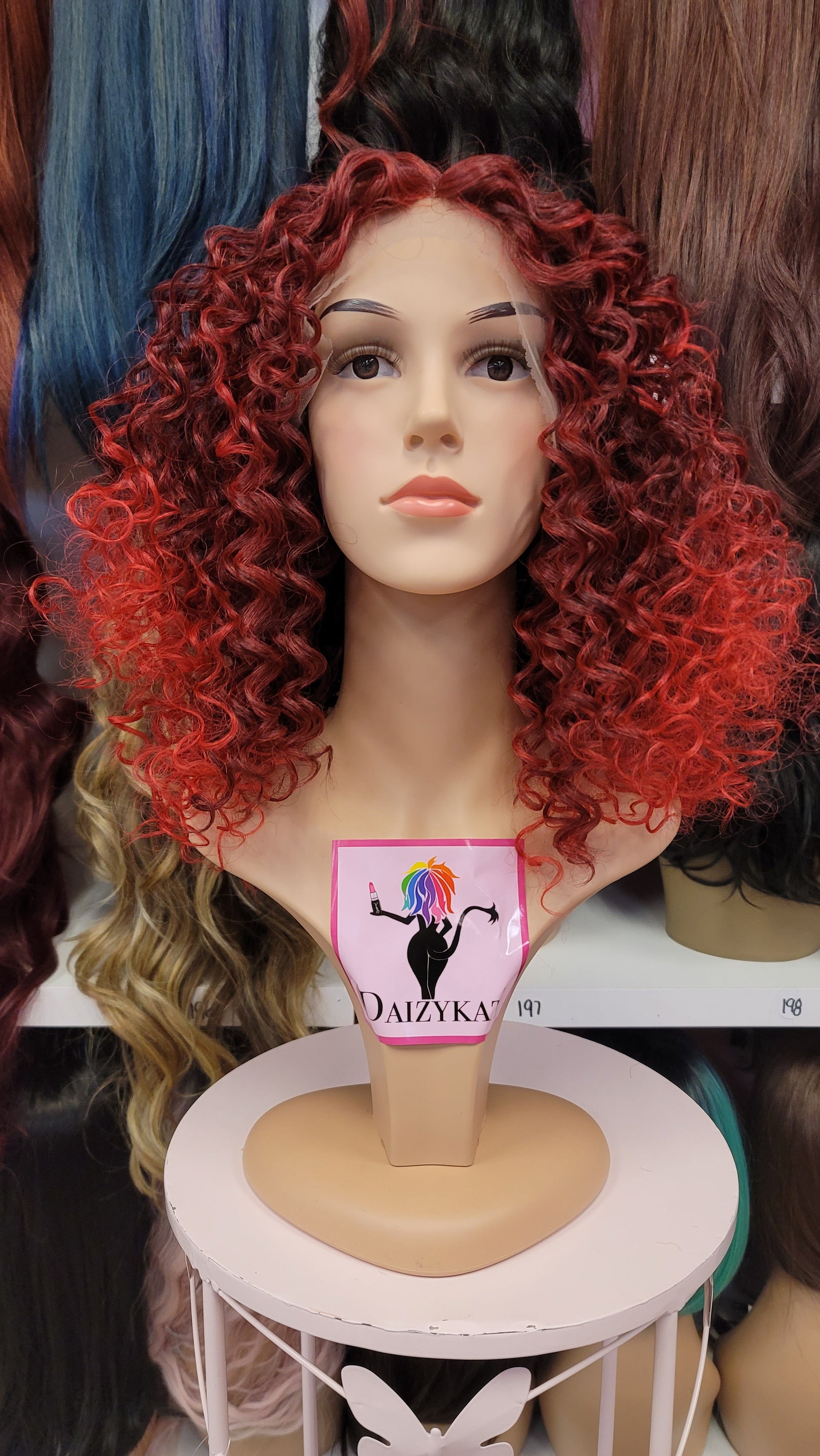 171 LUPE - Middle Part Lace Front Wig - 1B/RED - DaizyKat Cosmetics 171 LUPE - Middle Part Lace Front Wig - 1B/RED DaizyKat Cosmetics Wigs