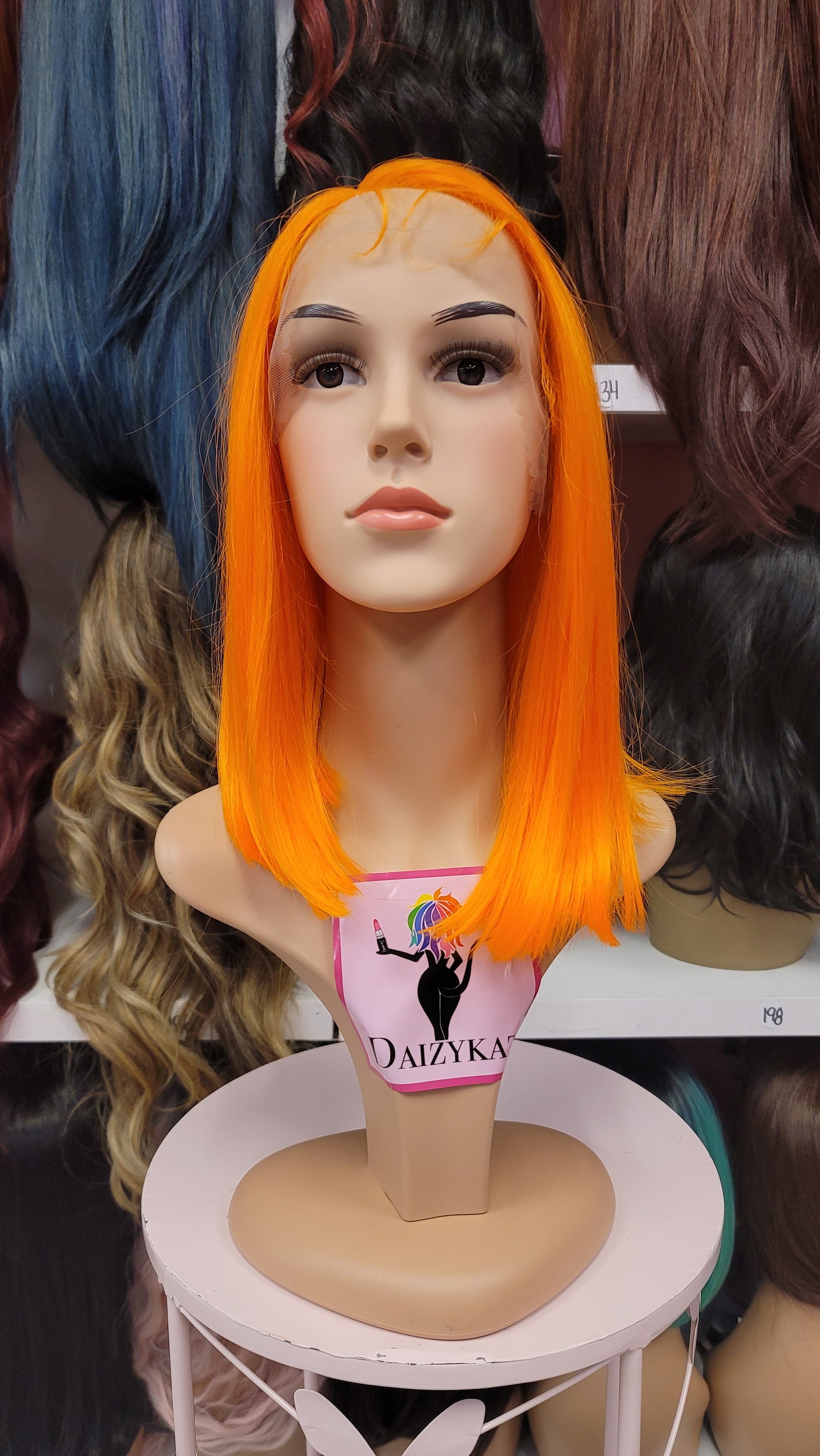 128 EVE - Middle Part Lace Front Wig - ORANGE - DaizyKat Cosmetics 128 EVE - Middle Part Lace Front Wig - ORANGE DaizyKat Cosmetics Wigs