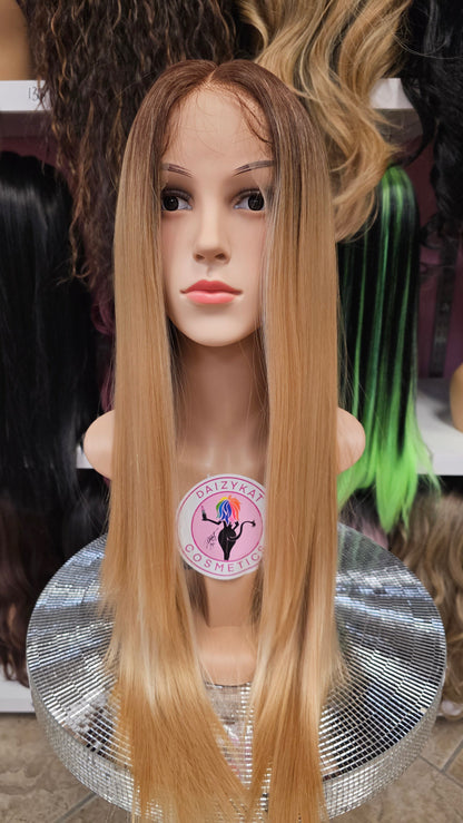 #123 Pamela -   Deep Middle Part Lace Front Wig- Color 4/Blonde
