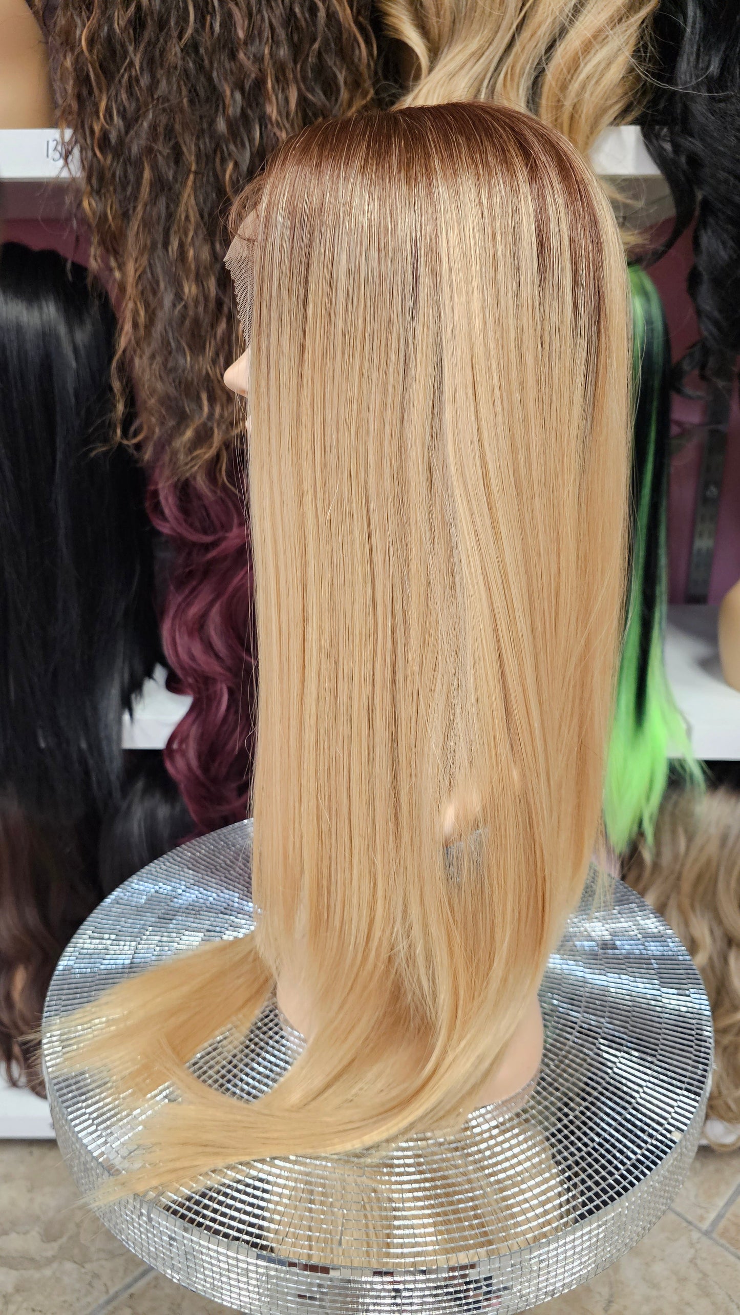#123 Pamela -   Deep Middle Part Lace Front Wig- Color 4/Blonde