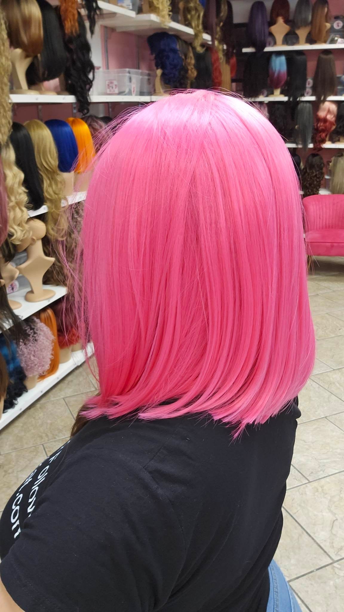 #72 EVE - Side Part Lace Front Wig - PINK