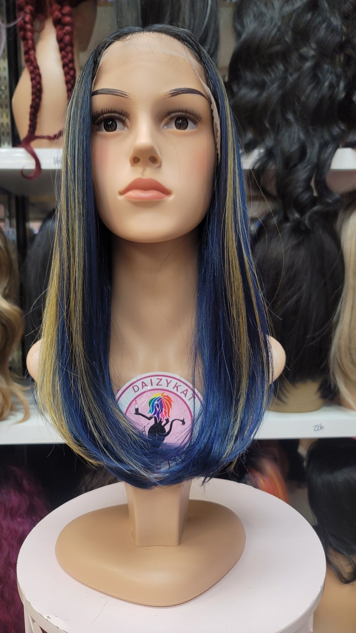 412 JANE - Middle Part Lace Front Wig - BLU/GLD - DaizyKat Cosmetics 412 JANE - Middle Part Lace Front Wig - BLU/GLD DaizyKat Cosmetics Wigs