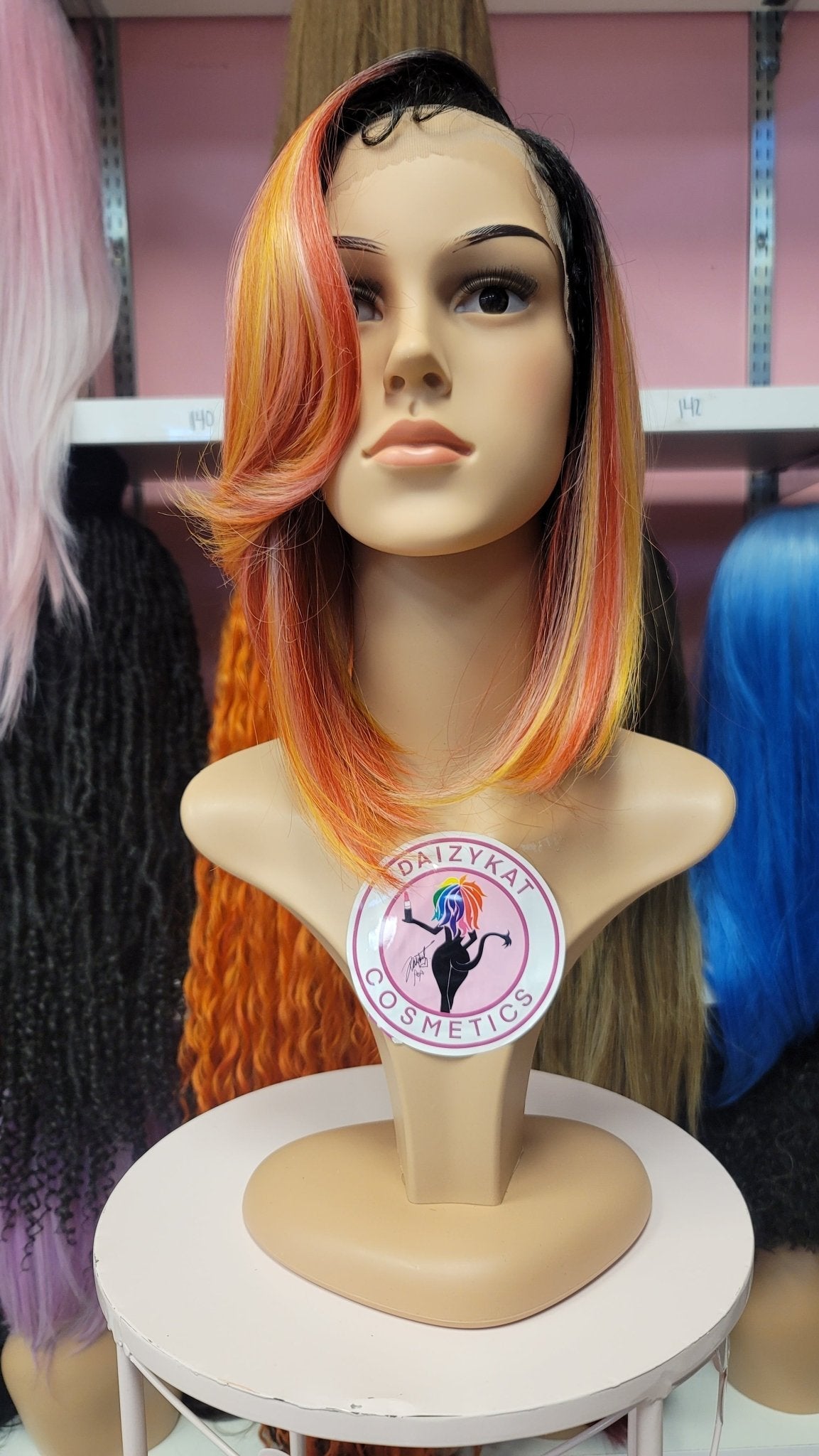 424 Candy - Left Part Wig - ORANGE - DaizyKat Cosmetics 424 Candy - Left Part Wig - ORANGE DaizyKat Cosmetics Wigs