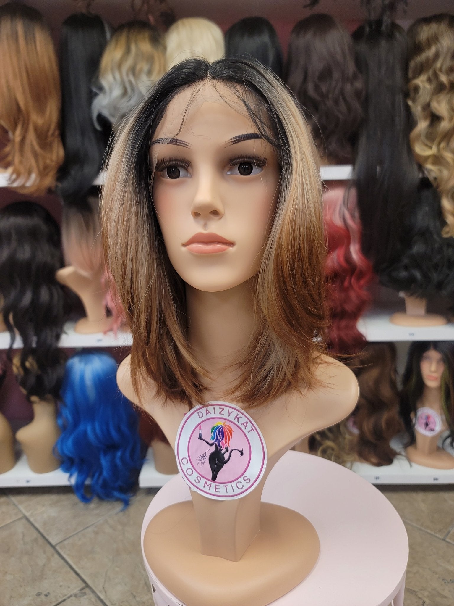 68 Faith Middle Part Lace Front Wig - 4/BLD/BRN - DaizyKat Cosmetics 68 Faith Middle Part Lace Front Wig - 4/BLD/BRN DaizyKat Cosmetics Wigs