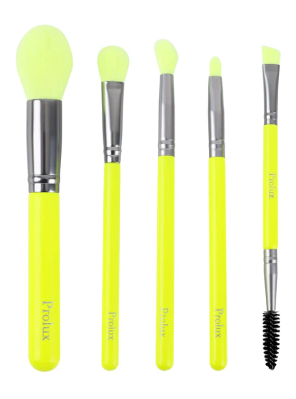 Deluxe Neon Green 5pc Brush Set