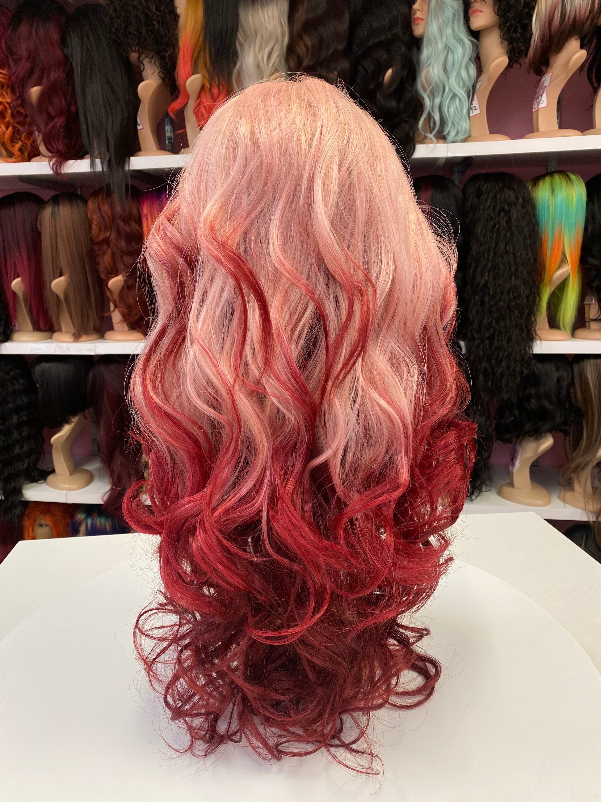 148 Riley - 13x4 Free Part Lace Front Wig - PINK TO RED - DaizyKat Cosmetics 148 Riley - 13x4 Free Part Lace Front Wig - PINK TO RED DaizyKat Cosmetics Wigs