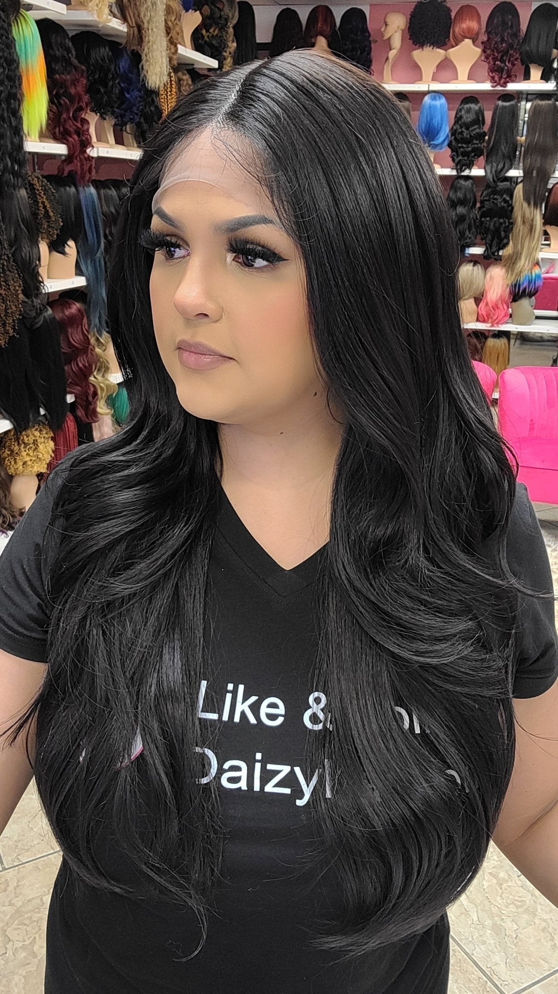 Chloe - Middle Part Lace Front Wig - 2