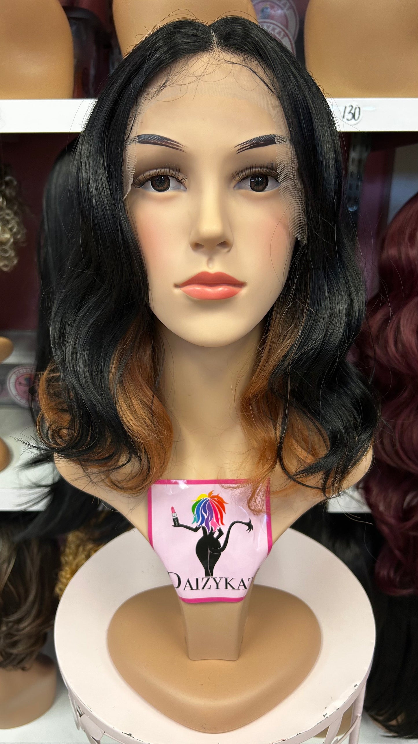 #95 JADE - Middle Part Lace Front Wig - 1B/30
