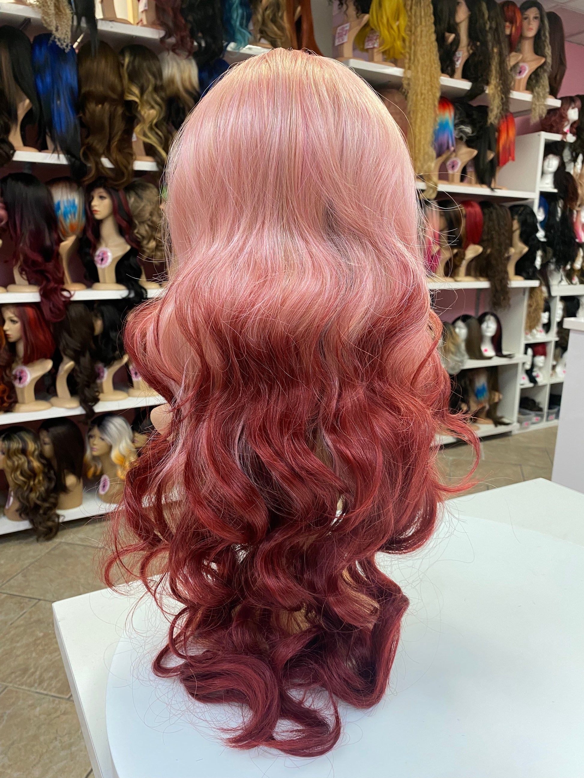 46 Tess - 13x4 Free Part Wig - PINK TO RED - DaizyKat Cosmetics 46 Tess - 13x4 Free Part Wig - PINK TO RED DaizyKat Cosmetics Wigs