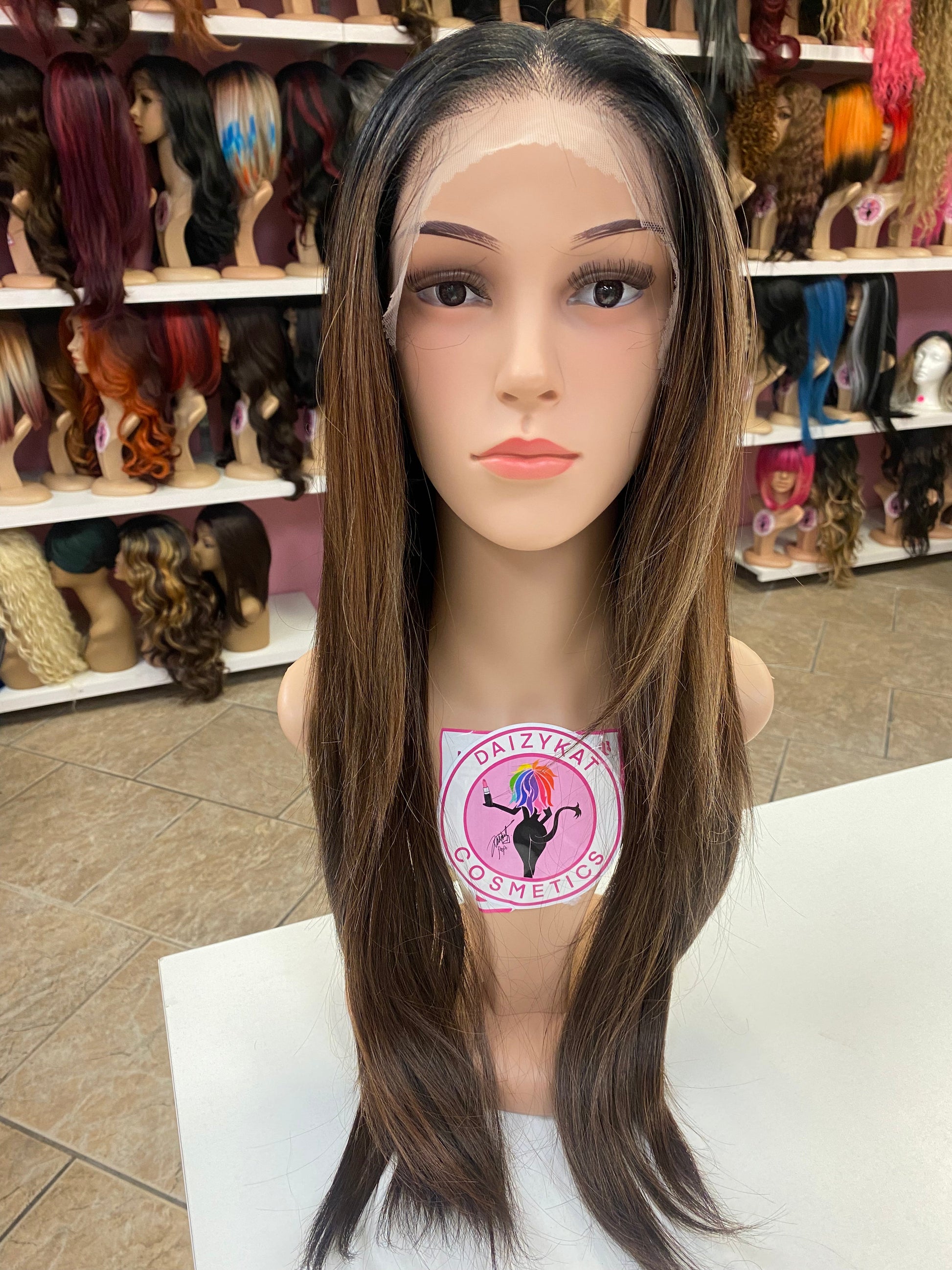 60 Lucy - 13x7 Free Part Lace Front Wig - 1B/HONEY - DaizyKat Cosmetics 60 Lucy - 13x7 Free Part Lace Front Wig - 1B/HONEY DaizyKat Cosmetics Wigs