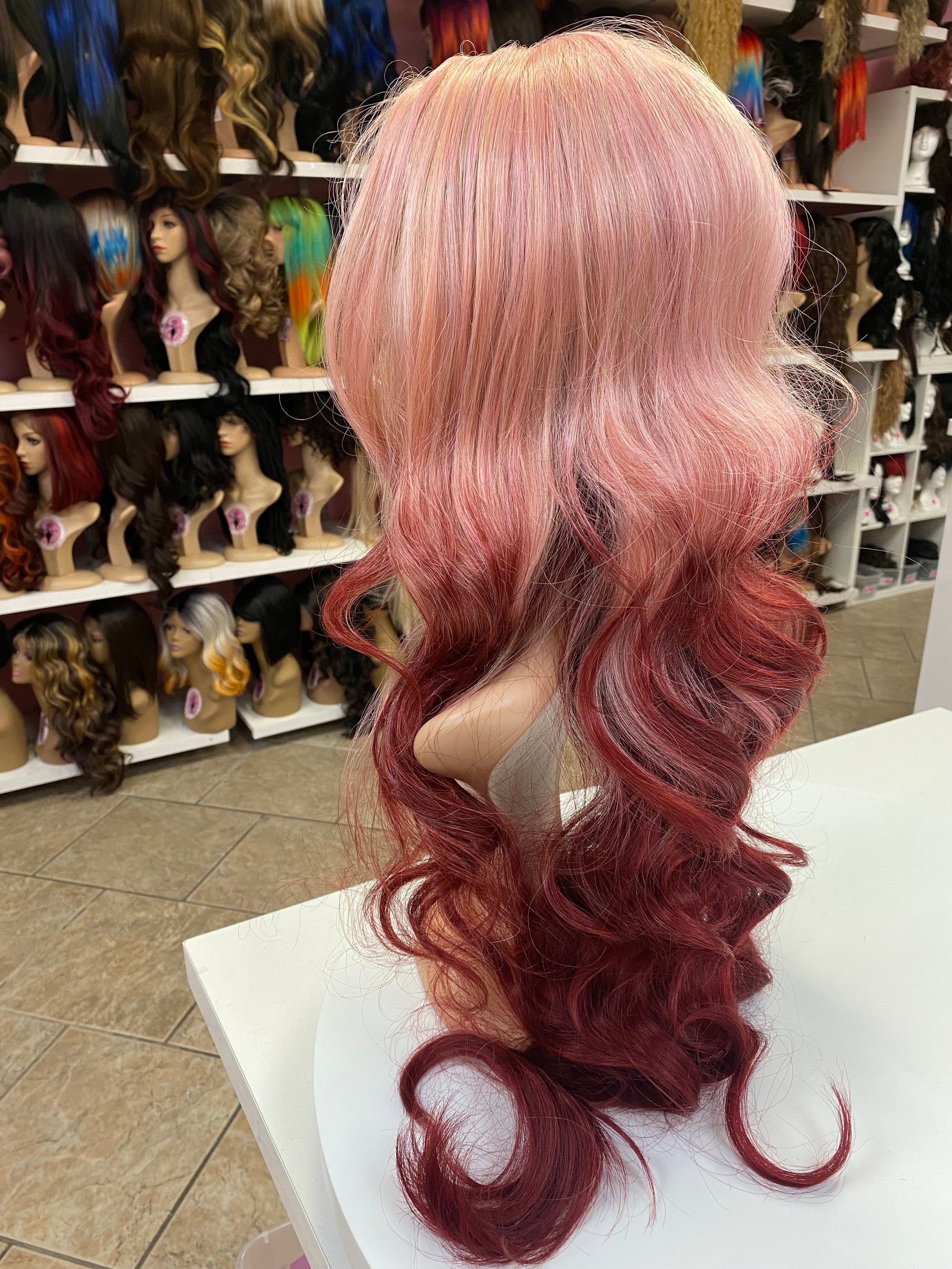 46 Tess - 13x4 Free Part Wig - PINK TO RED - DaizyKat Cosmetics 46 Tess - 13x4 Free Part Wig - PINK TO RED DaizyKat Cosmetics Wigs