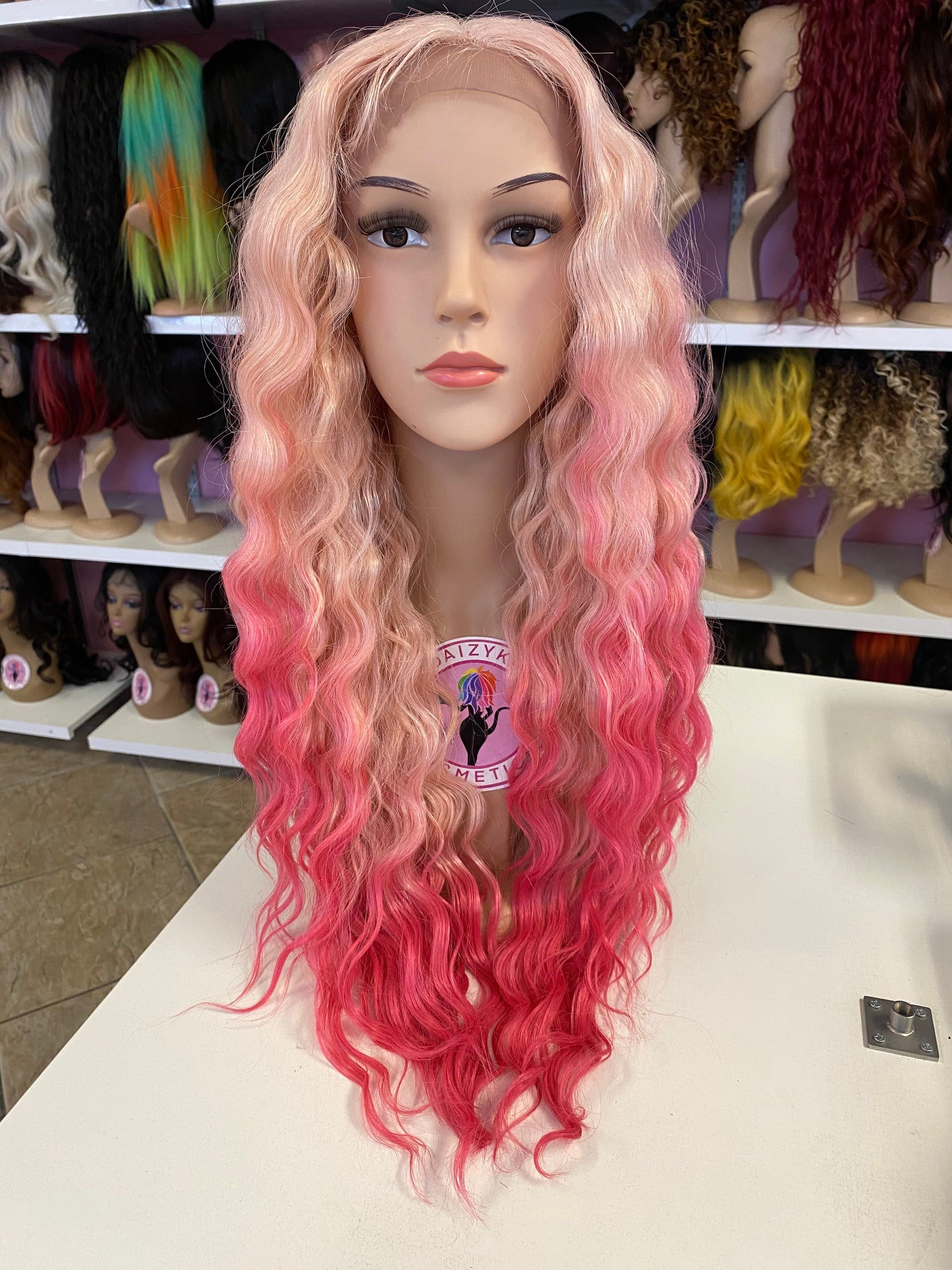 Marina - Middle Part Lace Front Wig - PINK FADE - DaizyKat Cosmetics Marina - Middle Part Lace Front Wig - PINK FADE DaizyKat Cosmetics Wigs