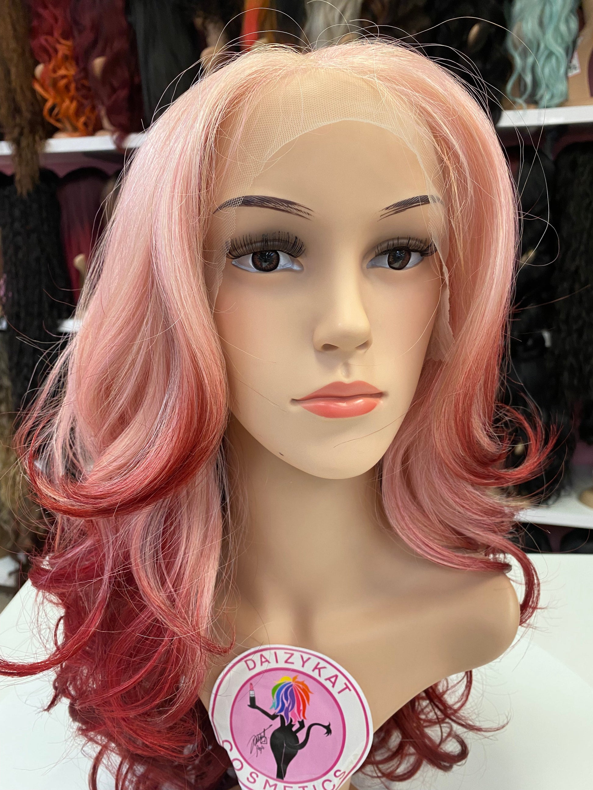 148 Riley - 13x4 Free Part Lace Front Wig - PINK TO RED - DaizyKat Cosmetics 148 Riley - 13x4 Free Part Lace Front Wig - PINK TO RED DaizyKat Cosmetics Wigs