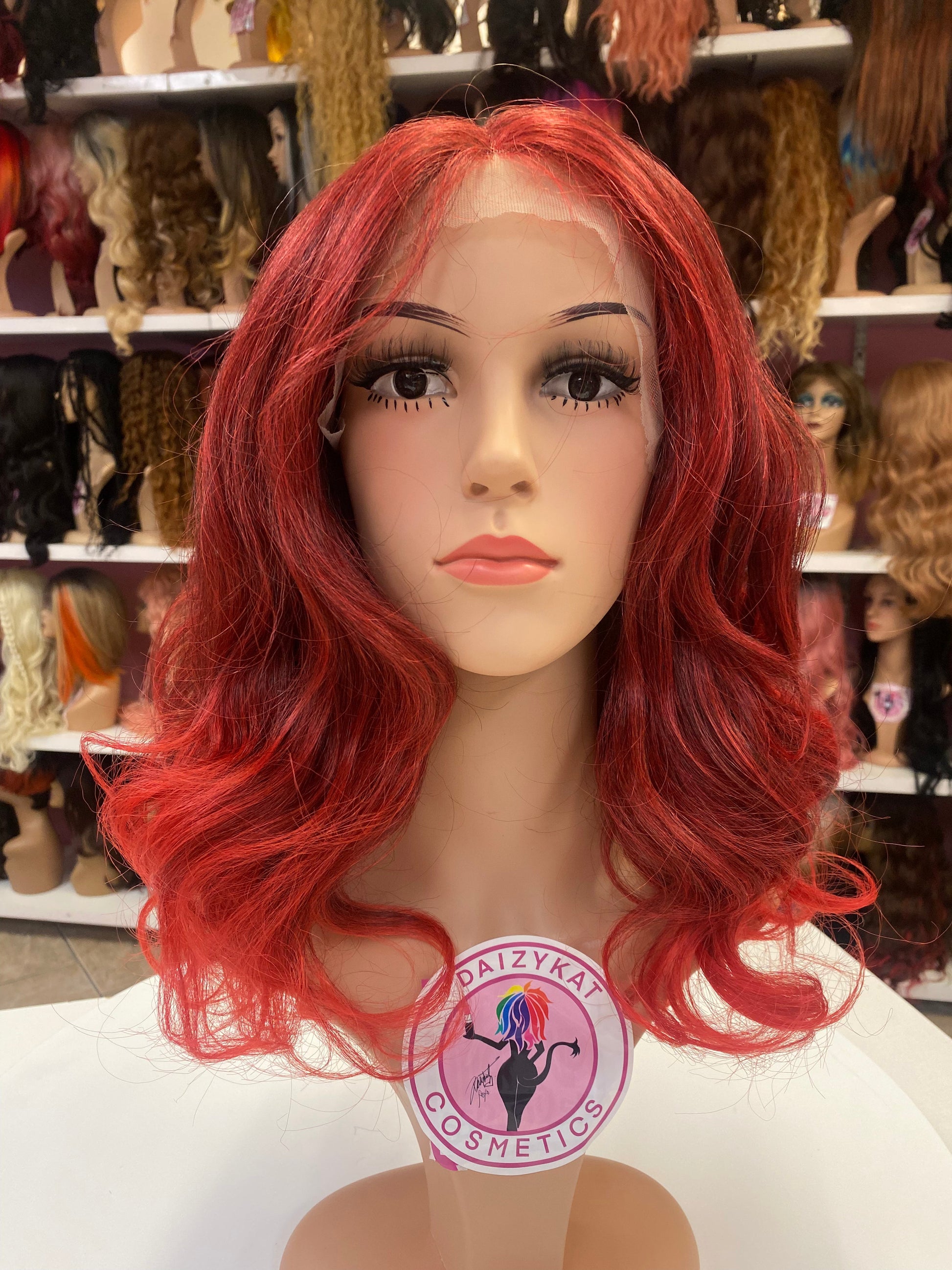 502 Karla - Middle Part Lace Front Wig - RED - DaizyKat Cosmetics 502 Karla - Middle Part Lace Front Wig - RED DaizyKat Cosmetics Wigs
