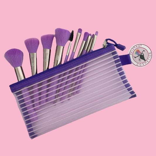Neon Purple Brush Set - DaizyKat Cosmetics Neon Purple Brush Set DaizyKat Cosmetics BRUSHES