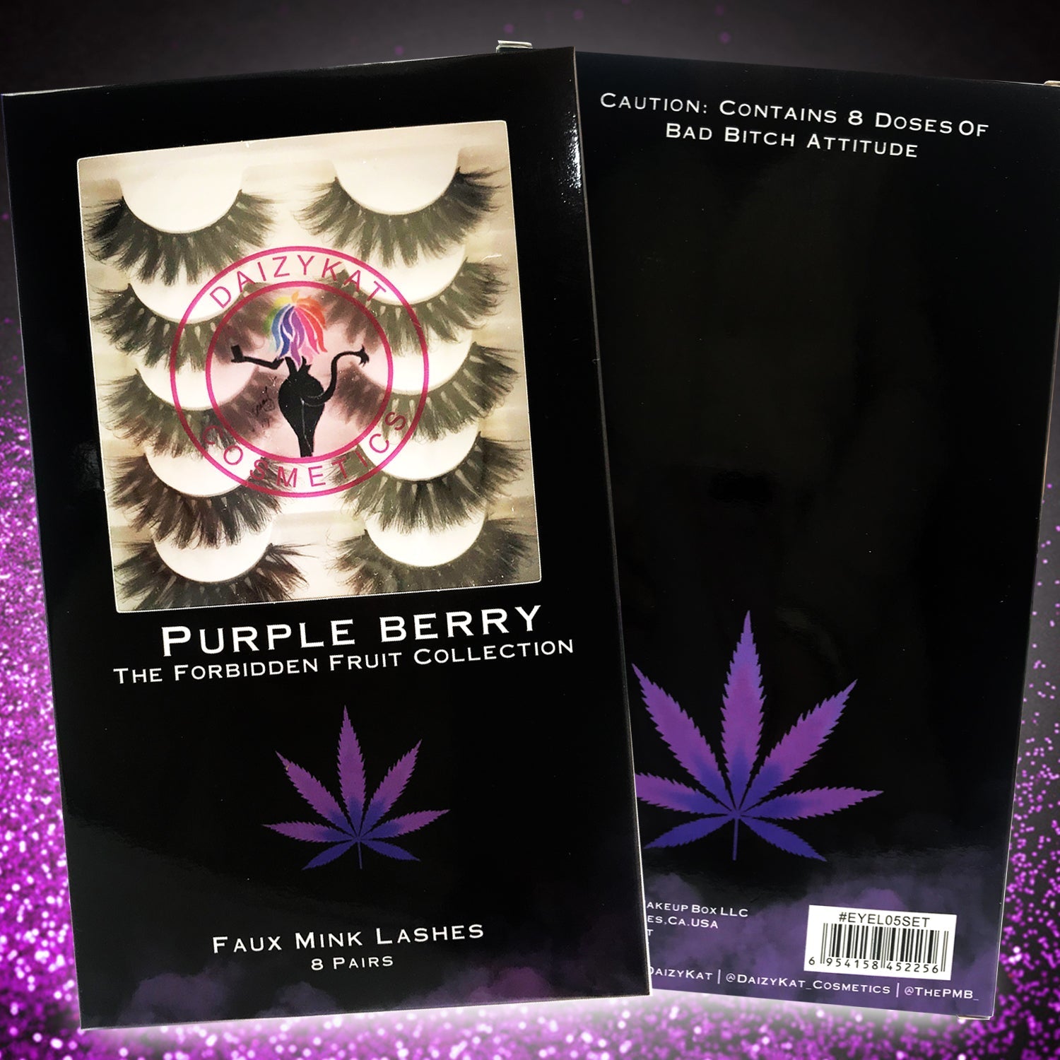 Purple Berry Lashes (8 PAIRS) - DaizyKat Cosmetics Purple Berry Lashes (8 PAIRS) DaizyKat Cosmetics Eyelashes